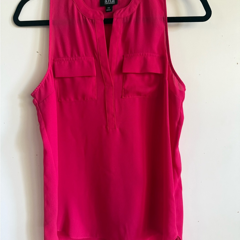 a.n.a Vibrant Pink Sleeveless Blouse